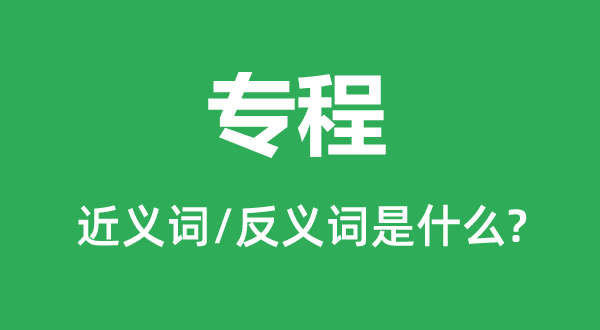 專程的近義詞和反義詞是什么,專程是什么意思