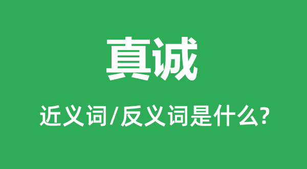 真誠(chéng)的近義詞和反義詞是什么,真誠(chéng)是什么意思