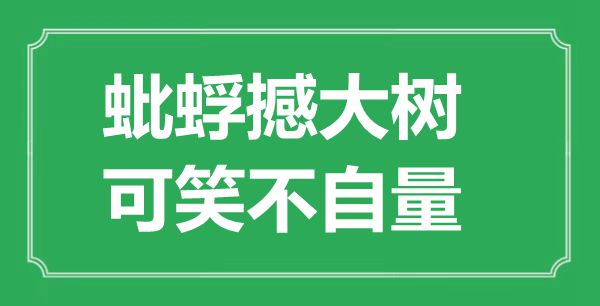 “蚍蜉撼大樹，可笑不自量”是什么意思,出處是哪里