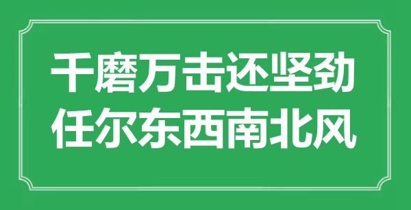 “千磨萬擊還堅(jiān)勁，任爾東西南北風(fēng)”是什么意思,出處是哪里