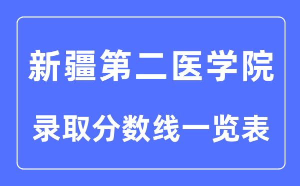 2023年高考多少分能上新疆第二醫學院？附各省錄取分數線