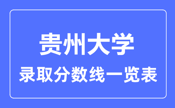 2023年高考多少分能上貴州大學？附各省錄取分數線
