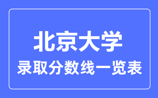 2023年高考多少分能上北京大學？附各省錄取分數線