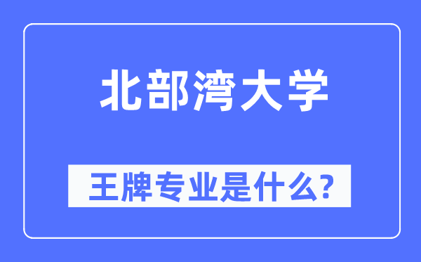 北部灣大學王牌專業是什么,有哪些專業比較好？