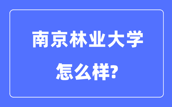 南京林業大學是985還是211,南京林業大學怎么樣？