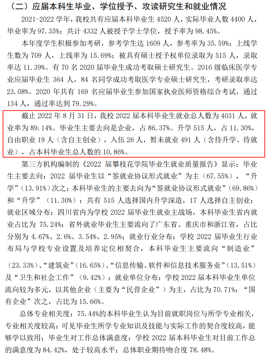 攀枝花學院就業(yè)率及就業(yè)前景怎么樣,好就業(yè)嗎？