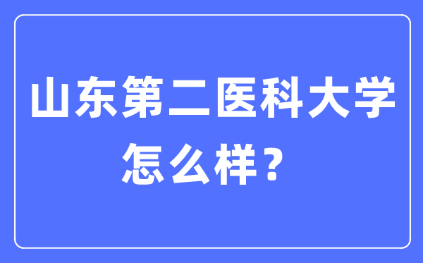 山東第二醫(yī)科大學是幾本一本還是二本,山東第二醫(yī)科大學怎么樣？