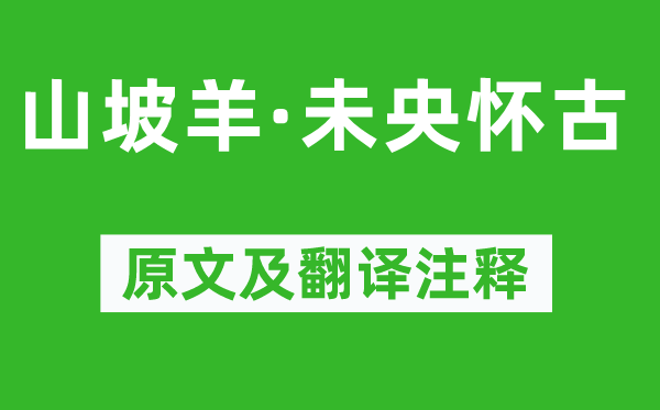 張養浩《山坡羊·未央懷古》原文及翻譯注釋,詩意解釋