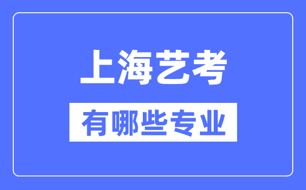 上海藝考有哪些專業,上海藝術統考選什么專業？