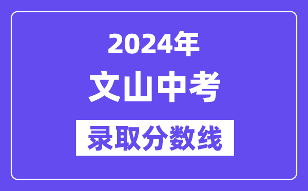 2024年文山中考錄取分數線一覽表（含歷年分數線） 