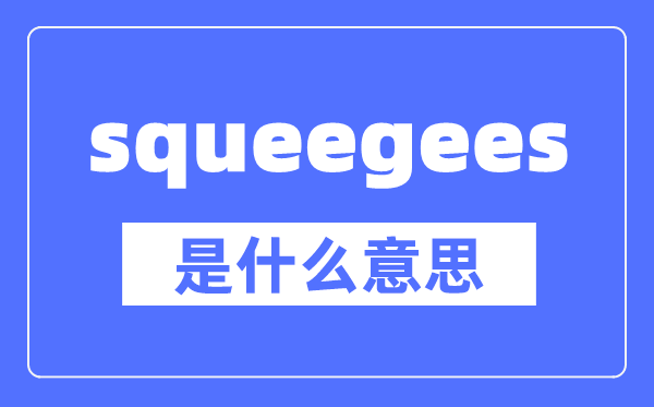 squeegees是什么意思,squeegees怎么讀,中文翻譯是什么