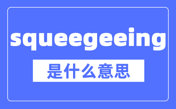 squeegeeing是什么意思,squeegeeing怎么讀,中文翻譯是什么