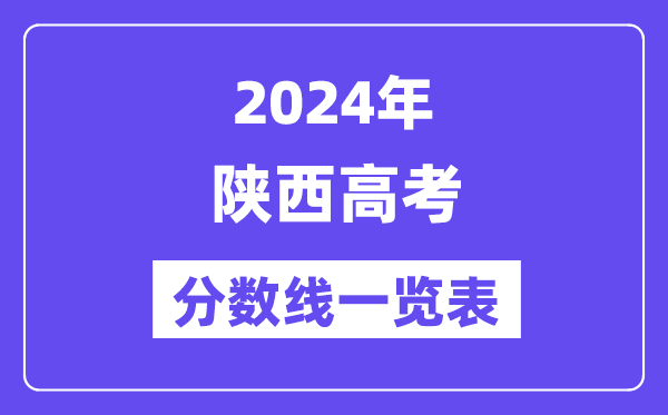 2024年陜西高考分?jǐn)?shù)線一覽表（含一本,二本,專科分?jǐn)?shù)線）