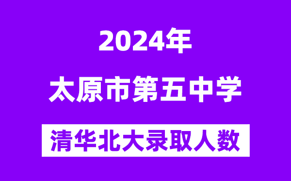 2024年太原五中考入清華北大人數是多少？附歷年分數線