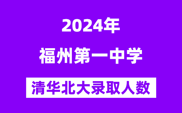 2024年福州一中考入清華北大人數是多少？附歷年分數線