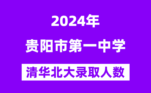 2024年貴陽一中考入清華北大人數是多少？附歷年分數線