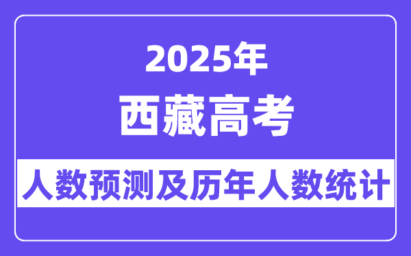 2025年西藏高考人數預估多少？