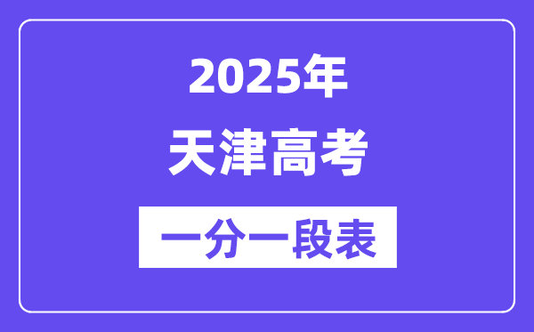 天津高考分數線2025年一分一段表(總成績分數段統計情況)