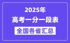 2025年高考一分一段表（全國