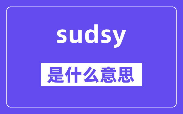 sudsy是什么意思,sudsy怎么讀,中文翻譯是什么