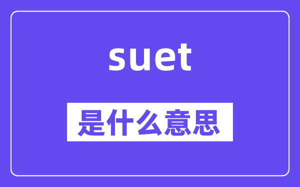 suet是什么意思,suet怎么讀,中文翻譯是什么